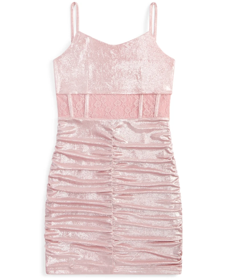 With Jules Big Girls Sleeveless Lace-Insert Dress
