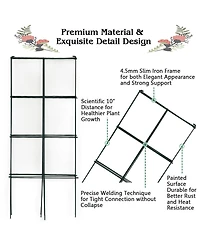 Vebreda 4 Pack Garden Trellis for Climbing Plants for Flower Vegetable