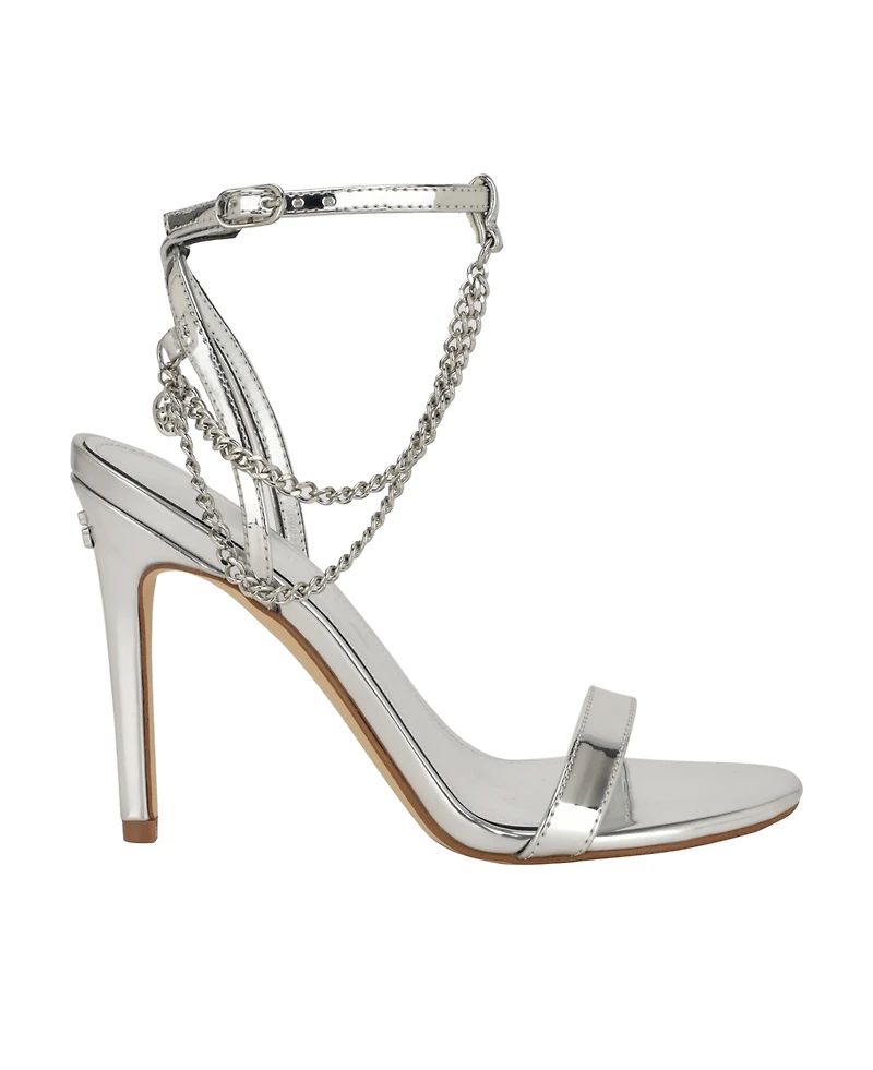 Guess Women's Miamy Open Toe Chain Detail Stiletto High Heel Sandals