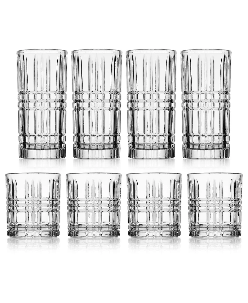 Godinger Daytona Double Old-Fashioned and Highball 8-Pc. Glassware Set