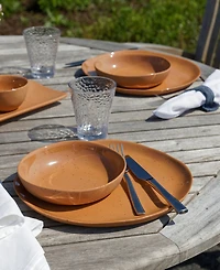 Fortessa Melamine Sandia 16 Piece Dinnerware Set, Service for 4