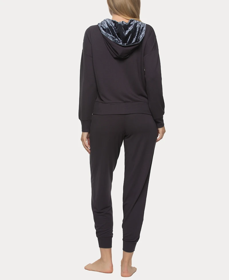 Felina Women's Aria Zip Up Hoodie and Jogger Lounge Set