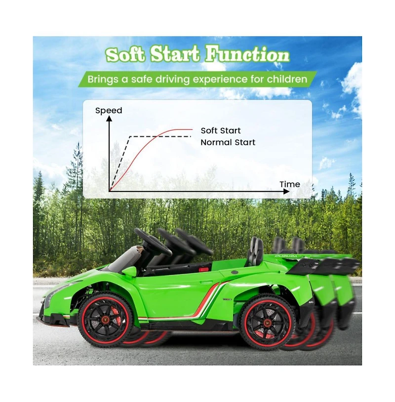 12V Licensed Lamborghini 4WD Kids Ride-on Sports Car with 2.4G Remote
