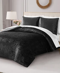 Juicy Couture Crushed Velvet 3-Pc. Comforter Set