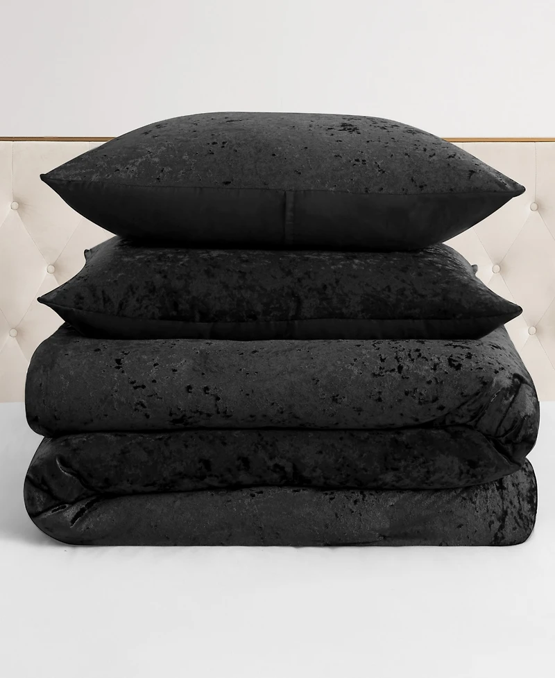 Juicy Couture Crushed Velvet 3-Pc. Comforter Set