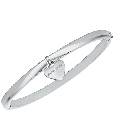 Michael Kors Brass Heart Two-Sided Charm Bangle Bracelet