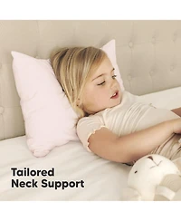 2pk Jumbo Toddler Pillow - Soft Organic Cotton Kids Pillows for Sleeping 14X20 Travel Age 2-5