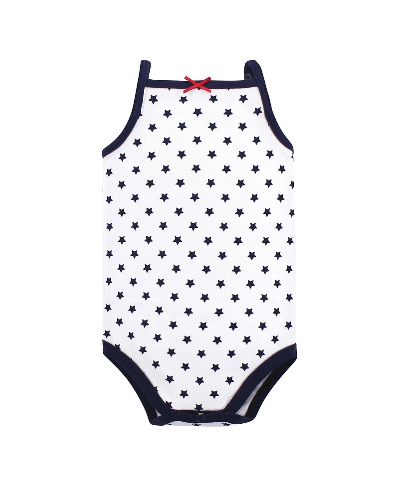 Hudson Baby Girls Cotton Sleeveless Bodysuits