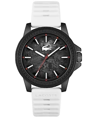 Lacoste Men's Highkey White Silicone Strap Watch 43mm
