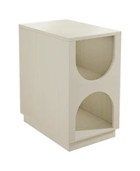 Tribesigns Modern 26" Tall Side End Tables with Open Storage, 3-Tier White Nightstands for Living Room Bedroom,Set of 2 Sofa tables for Small Spa