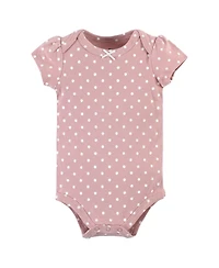 Hudson Baby Girls Cotton Bodysuits 3-Pack