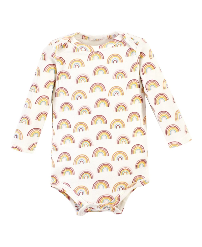 Hudson Baby Cotton Long-Sleeve Bodysuits 5-Pack