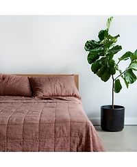 French Linen 3pc Quilt & Sham Set