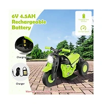 6V Kids Electric Ride on Motorcycle with Bubble Maker and Music