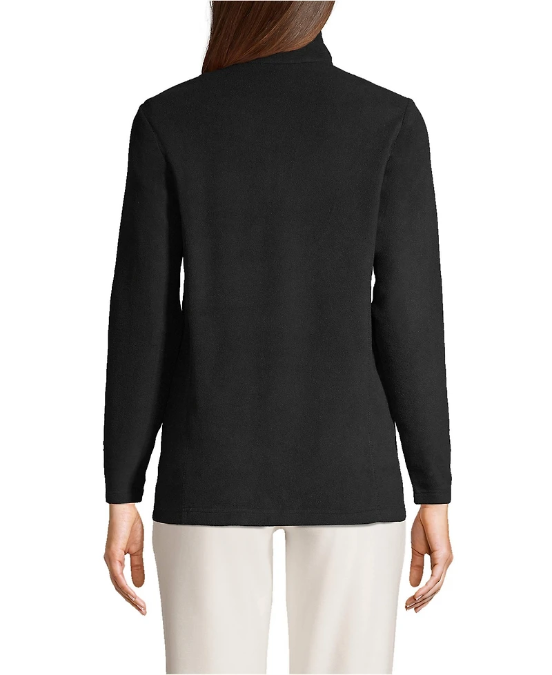 Lands' End Women's Thermacheck 100 Fleece Quarter Zip Pullover Top
