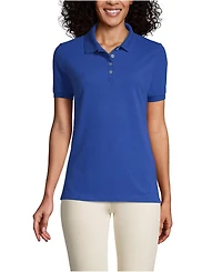 Lands' End Women's Banded Short Sleeve Fem Fit Mesh Polo