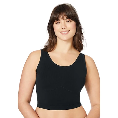 Comfort Choice Plus Longline Ribbed Leisure Bra