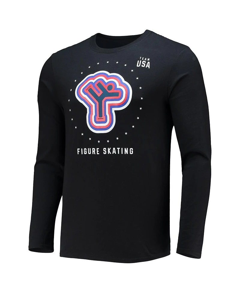 Fanatics Men's Black Team Usa Figure Skating Long Sleeve T-Shirt