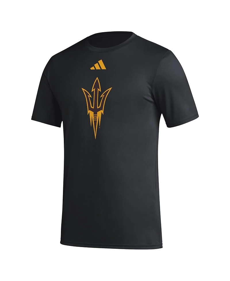 Adidas Men's Black Arizona State Sun Devils Primary Locker Logo Pre-Game Aeroready T-Shirt
