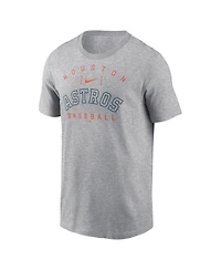 Nike Men's Heather Gray Houston Astros Home Team Athletic Arch T-Shirt