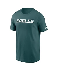 Nike Men's Midnight Green Philadelphia Eagles Primetime Wordmark Essential T-Shirt