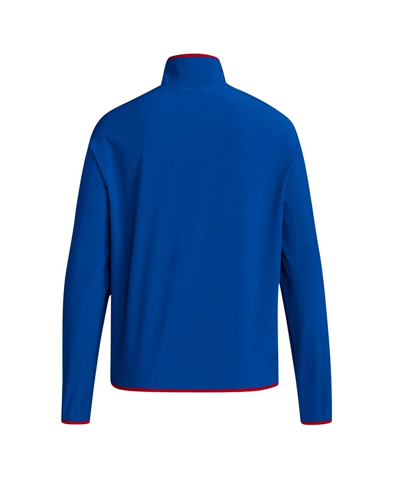 Adidas Men's Royal Kansas Jayhawks Coaches Sideline Half-Zip Jacket