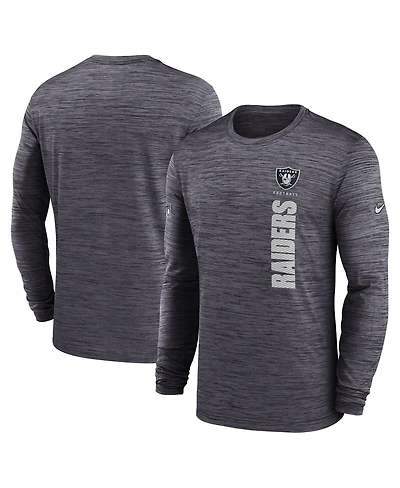 Nike Men's Black Las Vegas Raiders 2024 Sideline Velocity Performance Long Sleeve T-Shirt