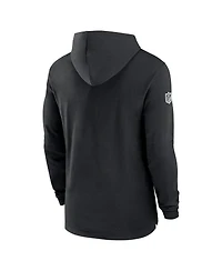 Nike Men's Black Las Vegas Raiders Sideline Hoodie Performance Long Sleeve T-Shirt