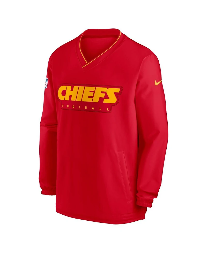 Nike Men's Red Kansas City Chiefs Sideline Pullover Wind Shirt