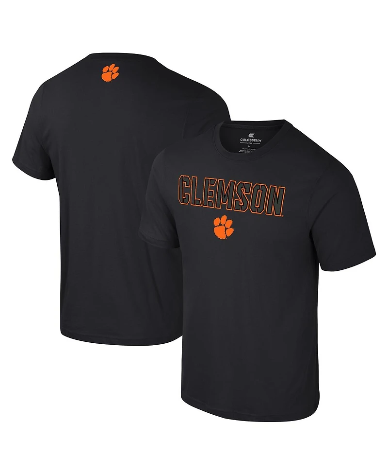Colosseum Men's Black Clemson Tigers Color Pop Active Blend T-Shirt