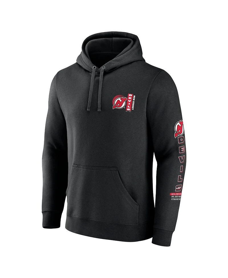 Fanatics Men's Black New Jersey Devils Revolution Pullover Hoodie
