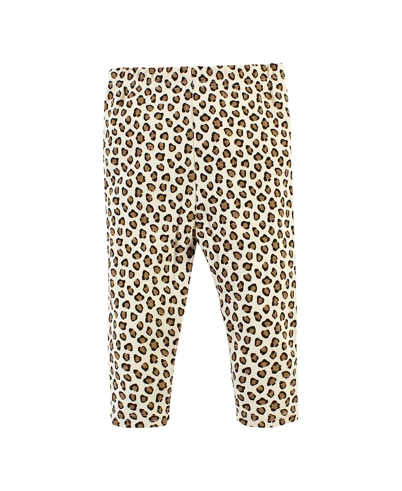 Hudson Baby Girls Cotton Comfort 3Pk Bodysuit, Pants