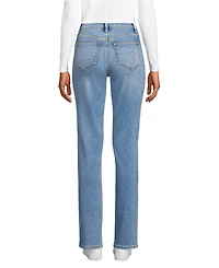 Lands' End Women's Recover High Rise Straight Leg Blue Jeans