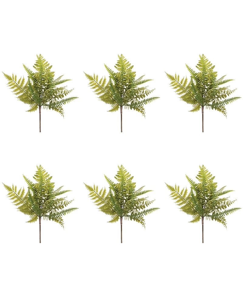 Slickblue Mixed Fern Spray for Lush Holiday and Home Decor Arrangements (Set of 6)