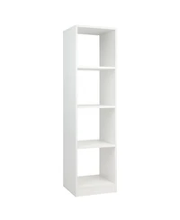 Sugift 5 Tiers 4-Cube Narrow Bookshelf with 4 Anti-Tipping Kits