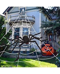 Cowin Giant Haloween Spider Set 78.7in with 16.4ft Web