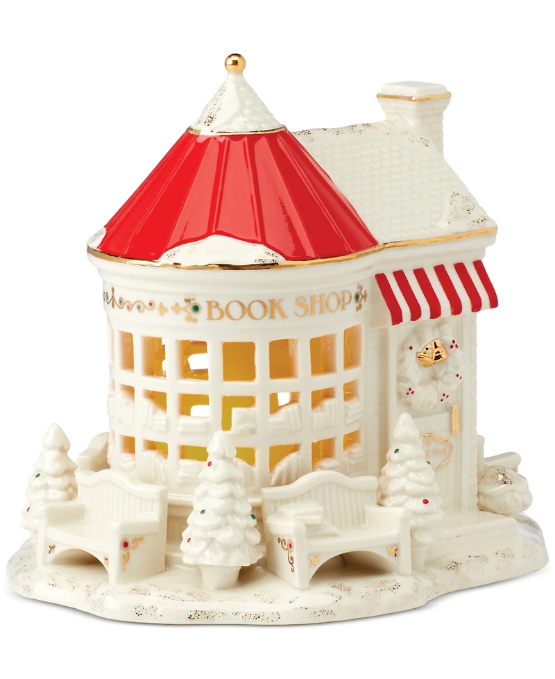 Lenox Mistletoe Park Village Book Store Lit Figurine, Exclusively at Macy's