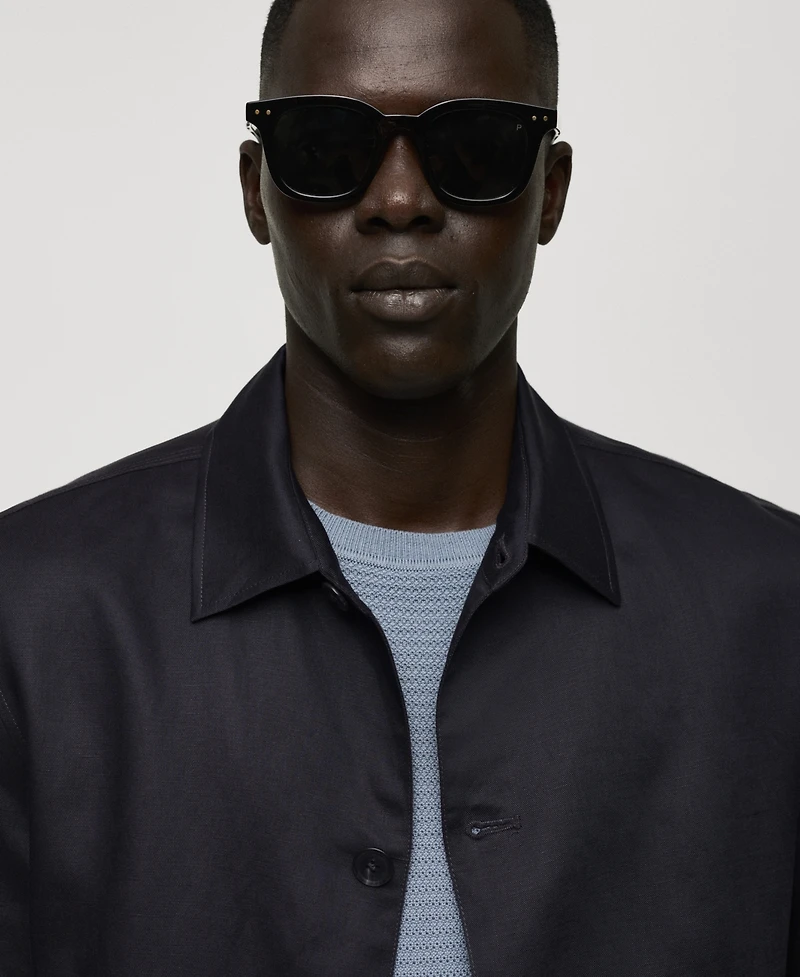 Mango Men's Linen Blend Jacket