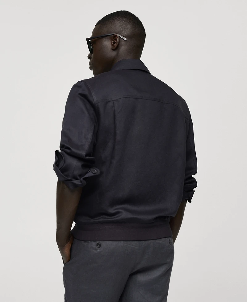Mango Men's Linen Blend Jacket