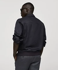 Mango Men's Linen Blend Jacket