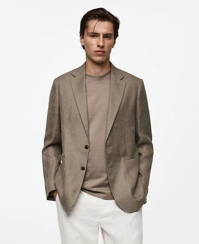 Mango Men's Slim-Fit Linen Suit Blazer