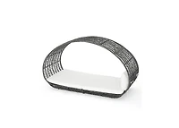 Streamdale Furniture Outdoor Wicker Overhead Canopy Daybed Water Resistant Cushion