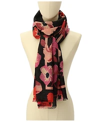 Kate Spade New York Women's Fall Poppies Wool Oblong Scarf