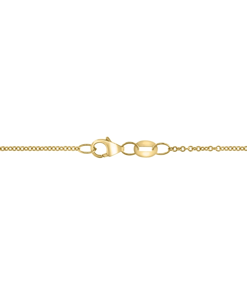 Effy Diamond Round & Baguette Double Circle 18" Pendant Necklace (1-5/8 ct. t.w.) in 14k Gold