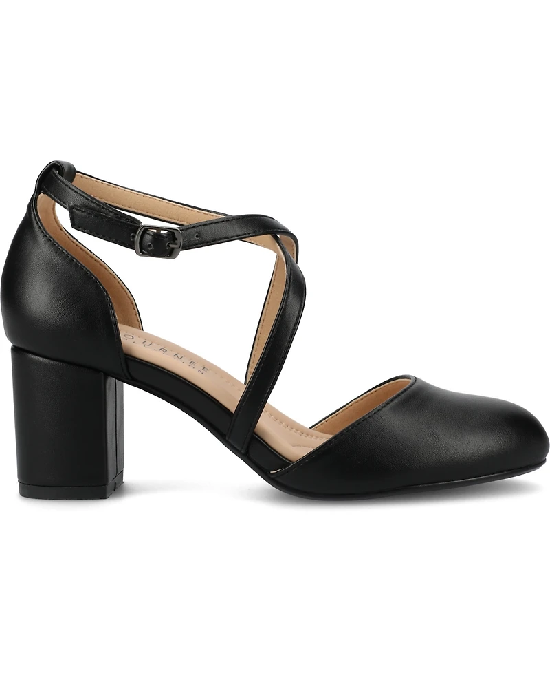 Journee Women's Foster Tru Comfort Foam Almond Toe Block Heel Pumps