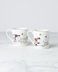 Lenox Peanuts Snoopy Skating Mugs, Set of 2, Exclusively at Macy's
