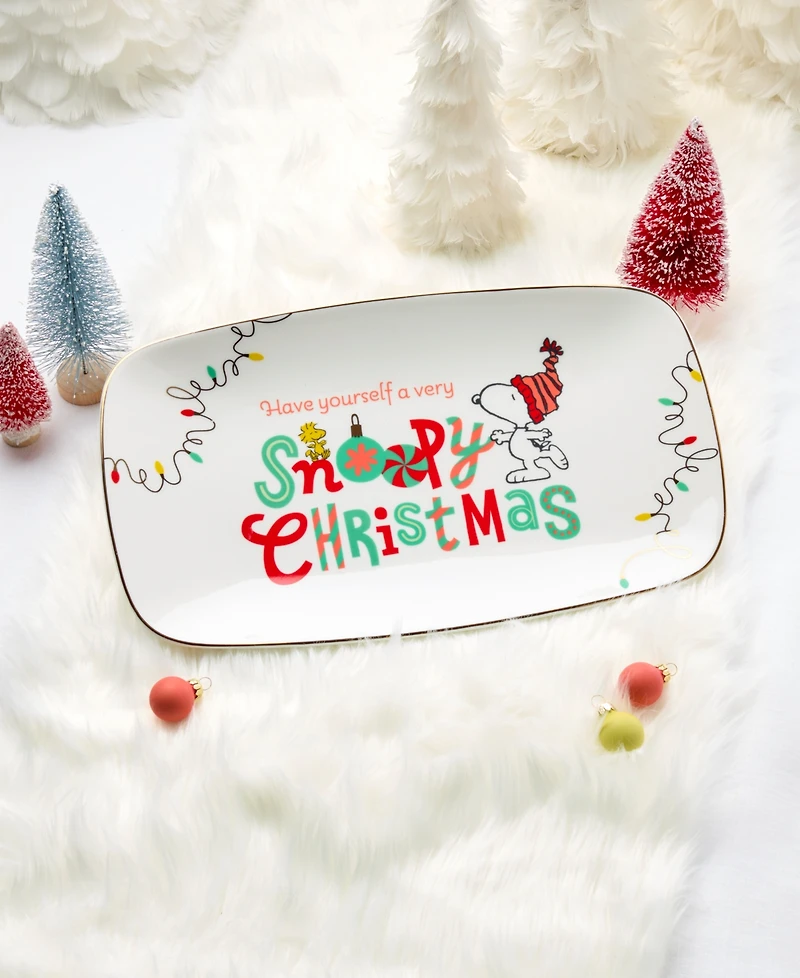 Lenox Snoopy & Woodstock Porcelain Hors D'oeuvres Tray