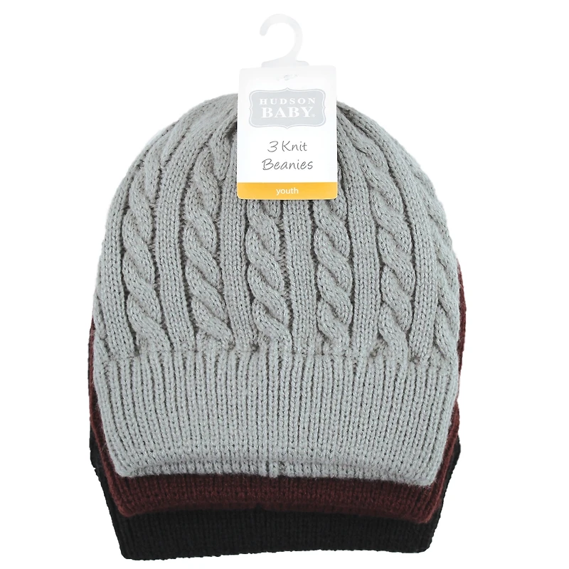 Hudson Baby Unisex Triple Knit Hat Set