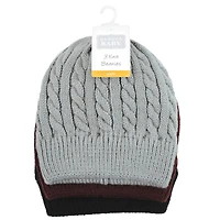 Hudson Baby Unisex Triple Knit Hat Set