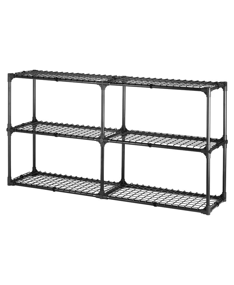 Simplie Fun 2-Pack 3-Tier Wire Storage Shelves with Covers